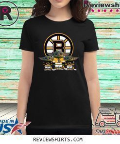 Boston Bruins Logo Baby Yoda T-Shirt