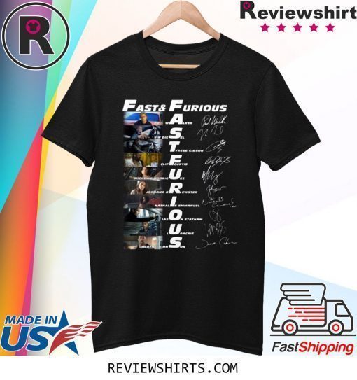 Fast Furious Paul Walker Vin Diesel Tvres Gibson Signatures Shirt