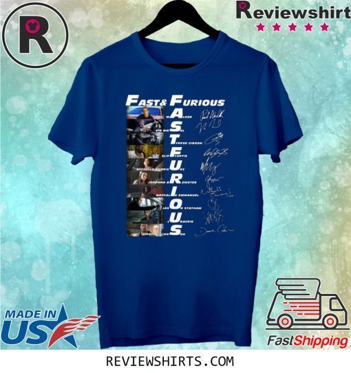 Fast Furious Paul Walker Vin Diesel Tvres Gibson Signatures Shirt