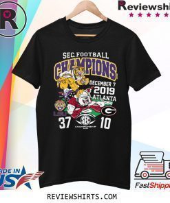 LSU Tigers 2019 SEC Football Champions Score T-Shirt