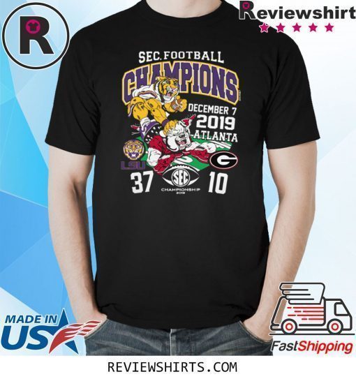 LSU Tigers 2019 SEC Football Champions Score T-Shirt