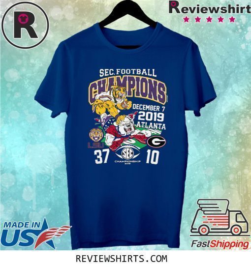 LSU Tigers 2019 SEC Football Champions Score T-Shirt