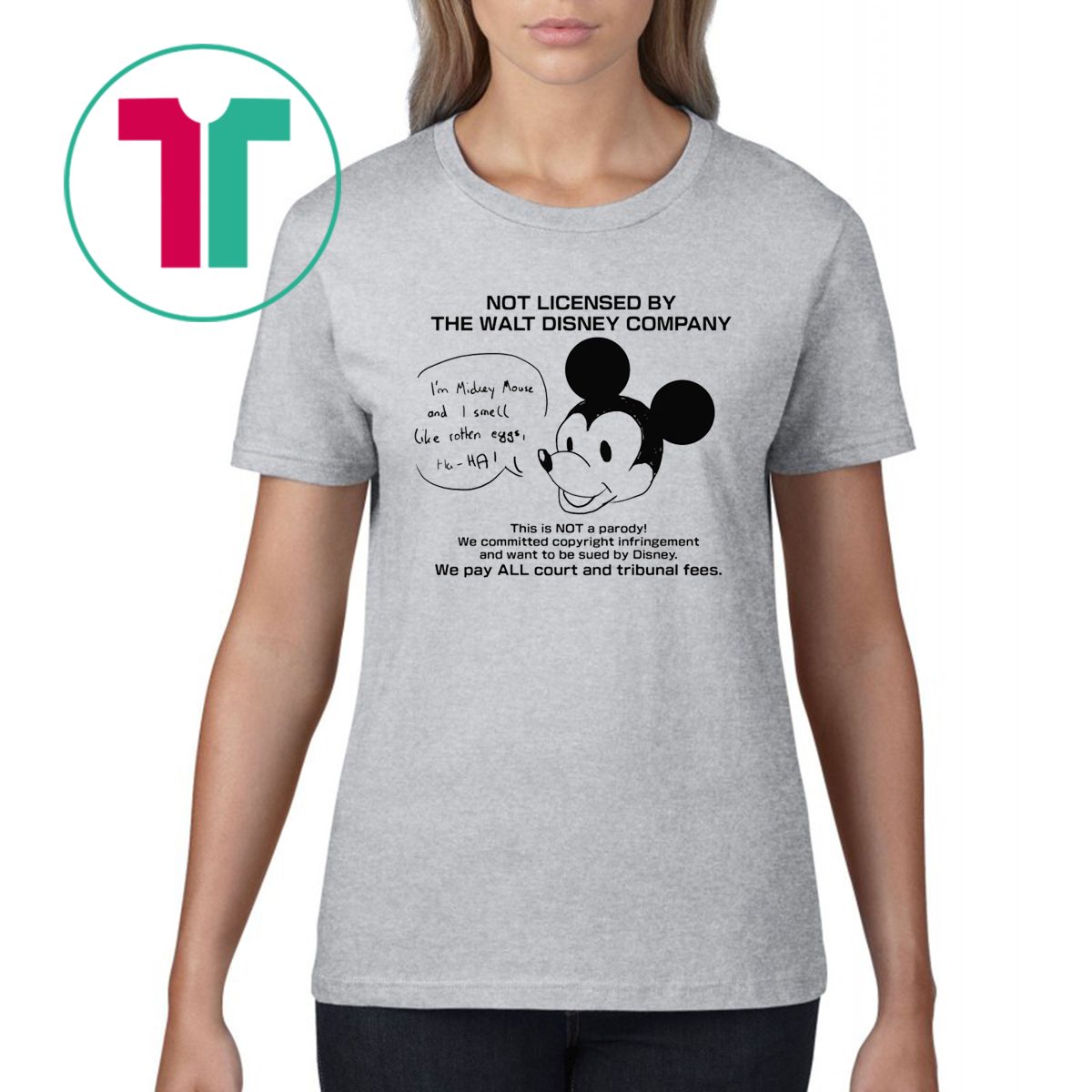 Not Licensed By The Walt Disney Company Mickey Mouse T-Shirt