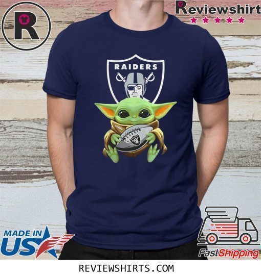 Baby Yoda Hug Ball Raiders T-Shirt