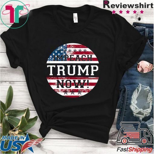 Retro Vintage USA Flag impeachment Trump Now 2020 Gift T-Shirt