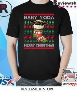 Socks Baby Yoda Merry Christmas Ugly Christmas Shirt