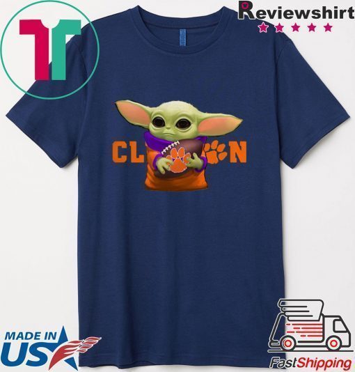 Baby Yoda Hug Clemson Tigers Shirts