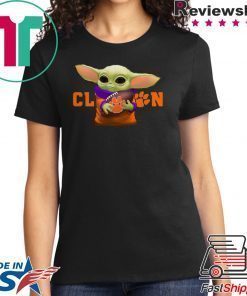 Baby Yoda Hug Clemson Tigers Shirts