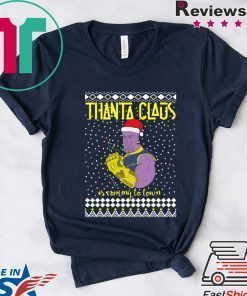 Thanta Claus Thanos Is Coming To Town Marvel Ugly Christmas Shirt