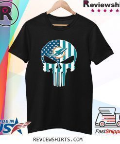 The Punisher Skull American Flag Miami Dolphins Shirt