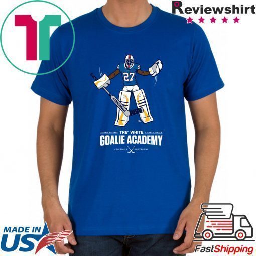 Tre White Goalie Academy Tee Shirt