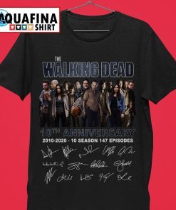 The Walking Dead 10th Anniversary 2010-2020 10 season 147 episodes signature shirt