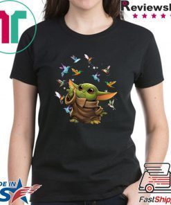 Baby Yoda And Birds Shirt