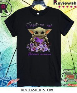 Baby Yoda Forget-Me-Not Alzheimer Awareness Shirt