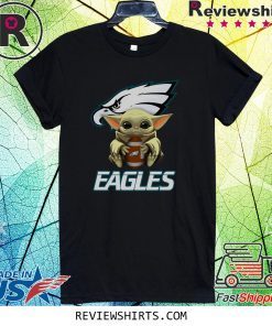 Baby Yoda Hug Eagles Shirt