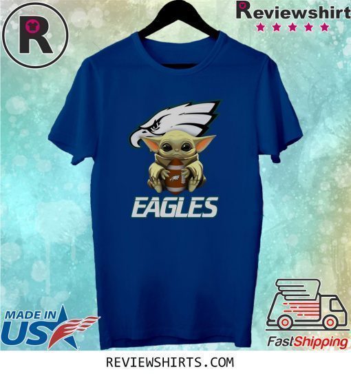 Baby Yoda Hug Eagles Shirt