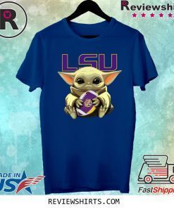 Baby Yoda Hug LSU Logo Shirt