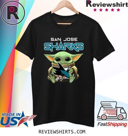 Baby Yoda Hug San Jose Sharks Shirt