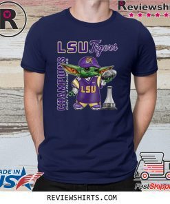 Baby Yoda LSU Tigers Champions Chick Fil A Peach Bowl 2019 Shirt