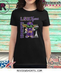 Baby Yoda LSU Tigers Champions Chick Fil A Peach Bowl 2019 Shirt