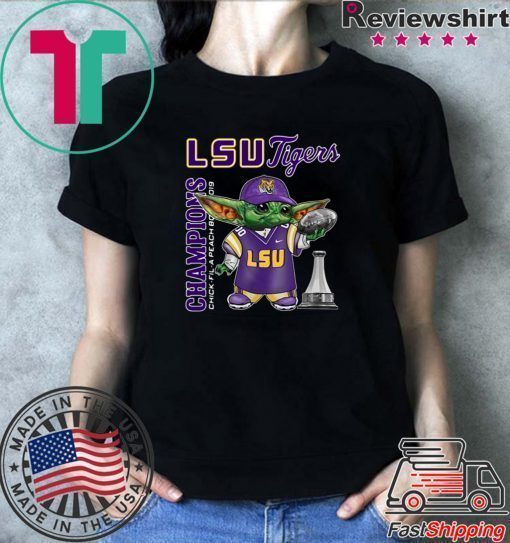 Baby Yoda Lsu Tigers Champions Chick Fil A Peach Bowl 2019 T-Shirt