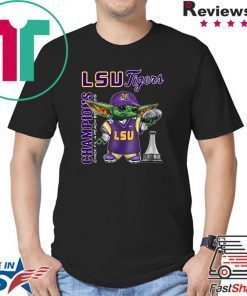 Baby Yoda Lsu Tigers Champions Chick Fil A Peach Bowl 2019 T-Shirt