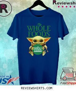 Baby Yoda hug Whole Foods Market shirt