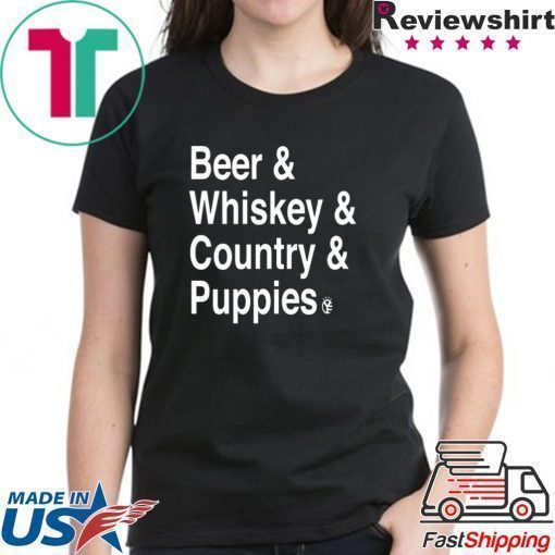 Beer Whiskey Country Puppies Shirt