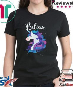 Believe in Unicorns Space Galaxy Stars Shirt