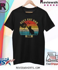 Best Cat Dad Ever Gift Paw Fist Bump T-Shirt