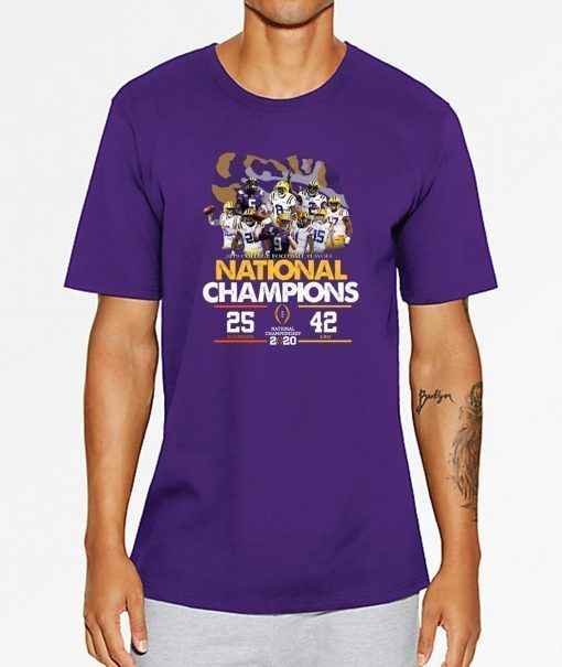 LSU National Championship 2020 Clemson 25 LSU 42 Shirt