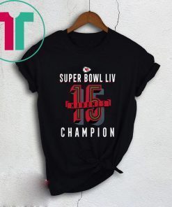 15 Mahomes KC Chiefs Super Bowl LIV Champ T-Shirt
