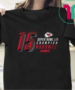 15 Patrick Mahomes Kansas City Chiefs Super Bowl LIV Champ Shirt