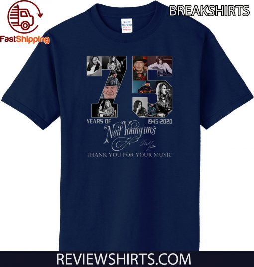 75 Years Of Neil Young’uns Thank You For The Memories 2020 T-Shirt