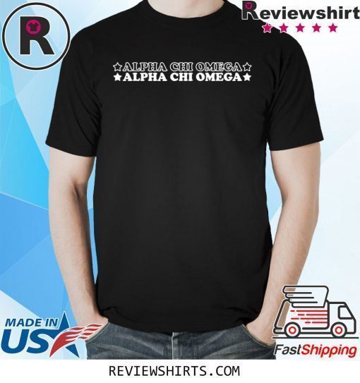 Alpha Chi Omega Stars and Letters T-Shirt