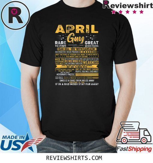 April Guy Birthday Rare To Find Romantic Born In April T-Shirt