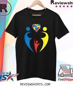 Autism Awarness Family Trio Heart Puzzle Gift Shirt