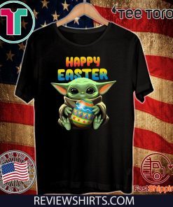 Baby Yoda hug Happy Easter Shirts