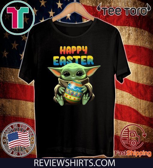 Baby Yoda hug Happy Easter Shirts