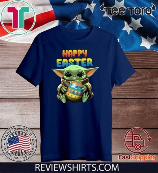 Baby Yoda hug Happy Easter Shirts