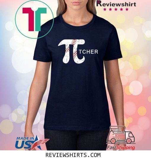 Baseball Pi-tcher Math Funny Pi Day Shirt