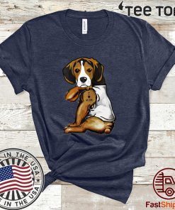 Beagle Tattoos I Love MOM Funny Gift Mother's Day Shirt