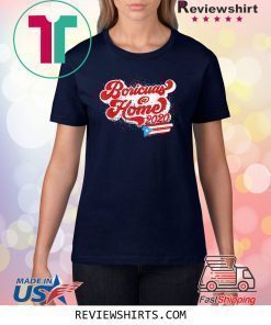 Boricuas at Home 2020 Bandera Puerto Rico Flag Map Shirt