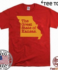 Official The Great State Of Kansas City Chiefs super bowl T-Shirt