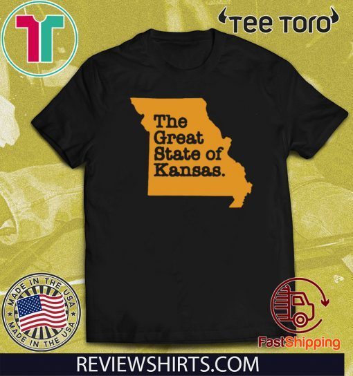 KANSAS CITY CHIEFS SHIRT - THE GREAT STATE OF KANSAS TEE SHIRT