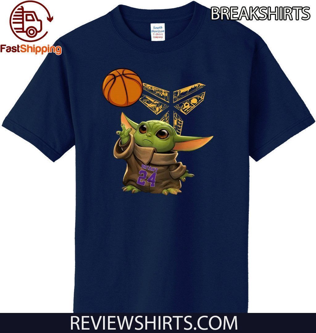 Kobe Bryant Baby Yoda Black Mamba Basketball Official TShirt