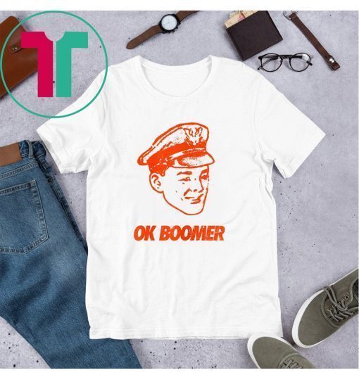 OK Boomer, Orange Grunge Police Funny Retro Vintage T-Shirt