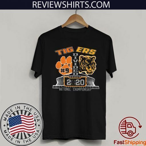 Tigers Divided T-Shirt - College Football Playoff National Championship between LSU and Clemson