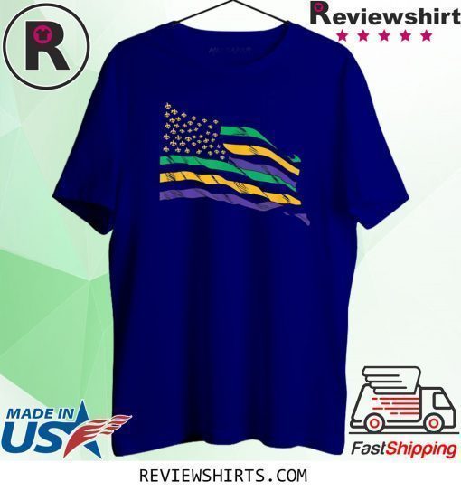 US Mardi Gras Flag Costume Shirt
