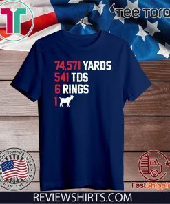 6 Rings 1 GOAT T-Shirt - New England Football